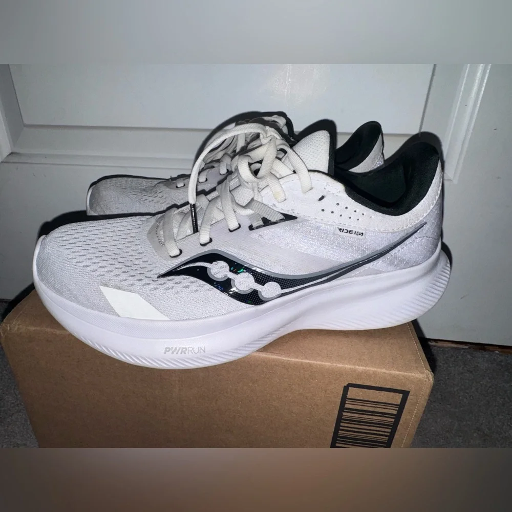 Saucony White and Black Women's Running Sneakers
